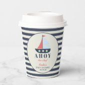 Ahoy It's a Boy 航海の Baby Shower紙カップ 紙コップ (裏面)