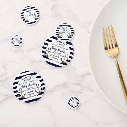 Ahoy It's a Boy 航海の Baby Shower紙吹雪 コンフェッティ (グループ)