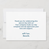 Ahoy It's a Boy 航海の Baby Shower サンキューカード (裏面)