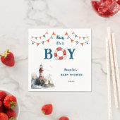 Ahoy It's a Boy 航海の Baby Shower スタンダードカクテルナプキン (インサイチュ)