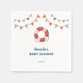 Ahoy It's a Boy 航海の Baby Shower スタンダードカクテルナプキン (正面)