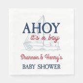Ahoy It's a Boy 航海の Baby Shower スタンダードランチョンナプキン (正面)