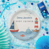 Ahoy It's a Boy 航海の Baby Shower ペーパープレート (パーティー)