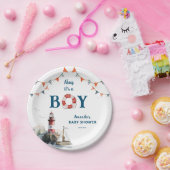 Ahoy It's a Boy 航海の Baby Shower ペーパープレート (パーティー)
