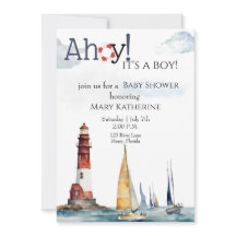 Ahoy It's A boy 航海の baby shower