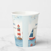 Ahoy It's a Boy 航海の Baby Shower 紙コップ (左)