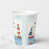 Ahoy It's a Boy 航海の Baby Shower 紙コップ (右)