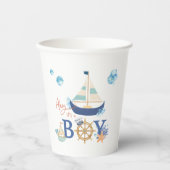 Ahoy It's a Boy 航海の Baby Shower Cups 紙コップ (正面)