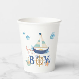 Ahoy It's a Boy 航海の Baby Shower Cups 紙コップ