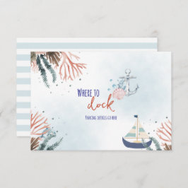 Ahoy It's a Boy 航海の Baby Shower Enclosure Car エンクロージャーカード