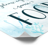 Ahoy It's a Boy 航海の Baby Shower Food Sign ポスター (角)