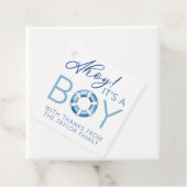 Ahoy It's a Boy 航海の Baby Shower Giftラベル フェイバータグ (インサイチュ)