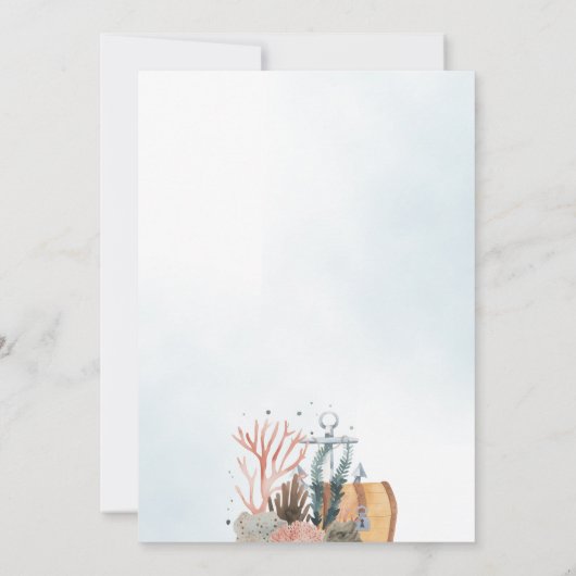 Ahoy It's a Boy 航海の Baby Shower Gift Sign (裏面)