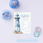 Ahoy It's a Boy 航海の Baby Shower Guessing Game チラシ (シングル)