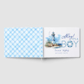 Ahoy It's a Boy 航海の Baby Shower Guest Book ゲストブック (全面)