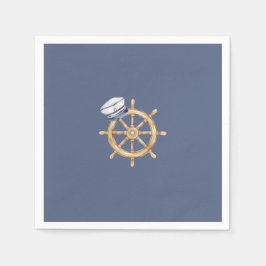 Ahoy It's a Boy 航海の Baby Shower Napkins スタンダードカクテルナプキン