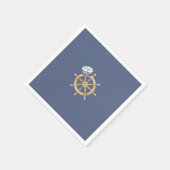 Ahoy It's a Boy 航海の Baby Shower Napkins スタンダードカクテルナプキン (角)