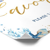 Ahoy It's a Boy 航海の Baby Shower Pavies Sign ポスター (角)