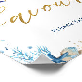 Ahoy It's a Boy 航海の Baby Shower Pavies Sign ポスター (角)