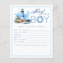 Ahoy It's a Boy 航海の Baby Shower Prediction