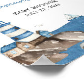 Ahoy It's A Boy 航海の Baby Shower Welcome ポスター (角)