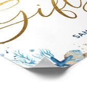 Ahoy It's a Boy 航海の Boat Baby Shower Gift ポスター (角)