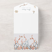 Ahoy It's A Boy 航海の Sailboat Baby Shower オールインワン招待状 (外側)