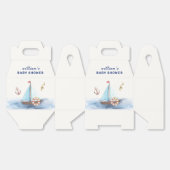 Ahoy It's A Boy 航海の Sailboat Baby Shower フェイバーボックス (見開き)