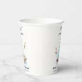 Ahoy It's A Boy 航海の Sailboat Baby Shower 紙コップ (右)