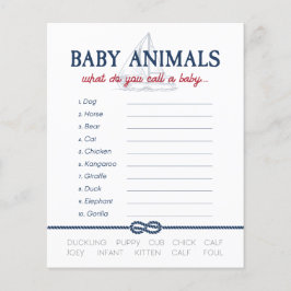 Ahoy It's a Boy 航海の Shower Baby Animals Game