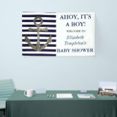 Ahoy It's a Boy 航海の Themed Baby Shower Banner 横断幕 (トレードショー)