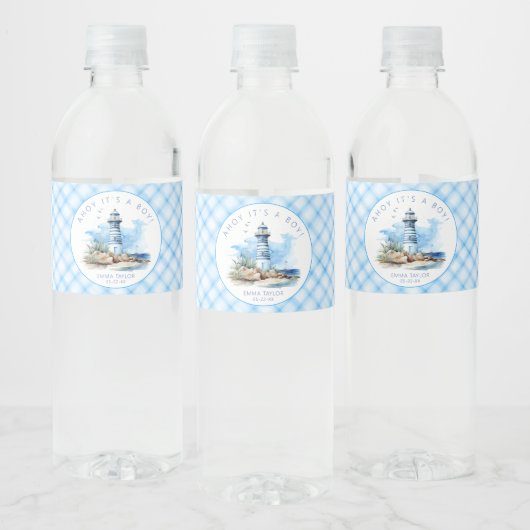 Ahoy It's a Boy 航海の Water Bottle Labels ペットボトルラベル (ボトル)