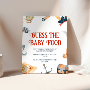Ahoy It's A Boy Baby Showerベビー食べ物 台座サイン