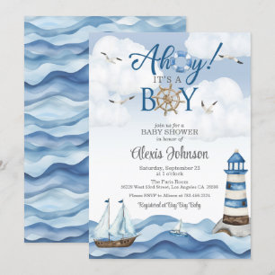 Ahoy it's a Boy Baby Shower招待状 招待状