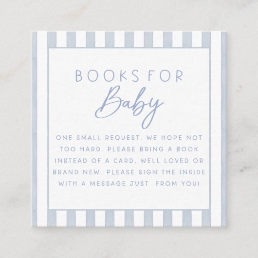 Ahoy It's A Boy Baby Shower Books for Baby エンクロージャーカード (正面)