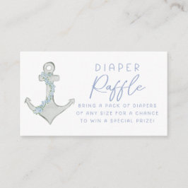 Ahoy It's A Boy Baby Shower Diaper Raffle Insert エンクロージャーカード