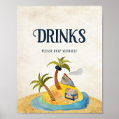 Ahoy It's A Boy Baby Shower Drinks Sign ポスター (正面)