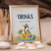 Ahoy It's A Boy Baby Shower Drinks Sign ポスター