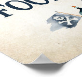 Ahoy It's A Boy Baby Shower Food Sign ポスター (角)