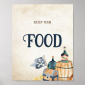 Ahoy It's A Boy Baby Shower Food Sign ポスター (正面)