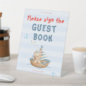 Ahoy Its A Boy Baby Shower Guest Book 台座サイン (インサイチュ)