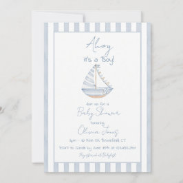 Ahoy It's A Boy Baby Shower Invitation Card 招待状