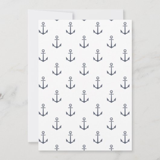 Ahoy It's A Boy Baby Shower Invite  招待状 (裏面)