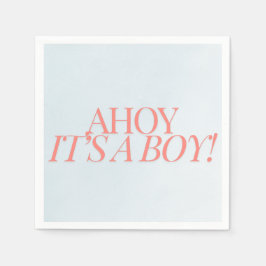 Ahoy It's a Boy Baby Shower Napkins スタンダードカクテルナプキン