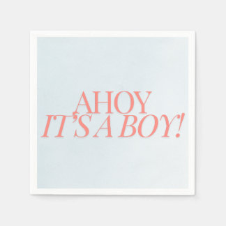 Ahoy It's a Boy Baby Shower Napkins スタンダードカクテルナプキン
