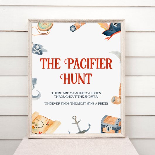 Ahoy It's A Boy Baby Shower Pacifier狩り 台座サイン