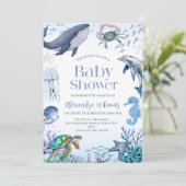 Ahoy! It's a Boy Baby Shower Party 招待状 (スタンド正面)