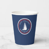 Ahoy It's a Boy Baby Shower Sailboat 紙コップ (裏面)