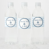 Ahoy It's A Boy Baby Shower Water Bottle Label ペットボトルラベル (ボトル)