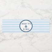 Ahoy It's A Boy Baby Shower Water Bottle Label ペットボトルラベル (シングルラベル)